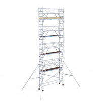 Rollgerüst Euroscaffold Basic Plus 75x305 10,2m Arbeitshöhe freistehend mit Carbonplattform