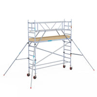 Rollgerüst Euroscaffold Basic Plus 75x305 4,2m Arbeitshöhe freistehend mit Carbonplattform