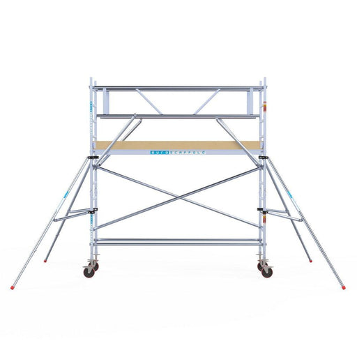 Rollgerüst Euroscaffold Basic Plus 75x305 4,2m Arbeitshöhe freistehend mit Carbonplattform - Gerüstexpress.de