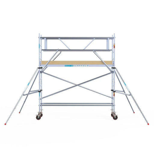 Rollgerüst Euroscaffold Basic Plus 75x305 4,2m Arbeitshöhe freistehend mit Carbonplattform - Gerüstexpress.de