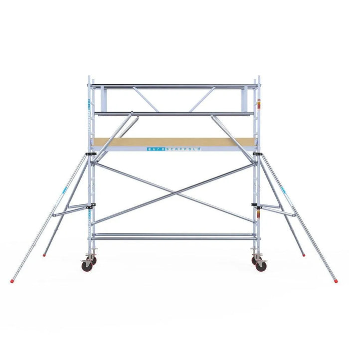 Rollgerüst Euroscaffold Basic Plus 75x305 4,2m Arbeitshöhe freistehend mit Carbonplattform - Gerüstexpress.de