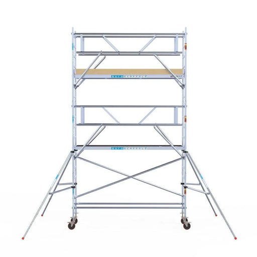 Rollgerüst Euroscaffold Basic Plus 75x305 6,2m Arbeitshöhe freistehend mit Carbonplattform - Gerüstexpress.de