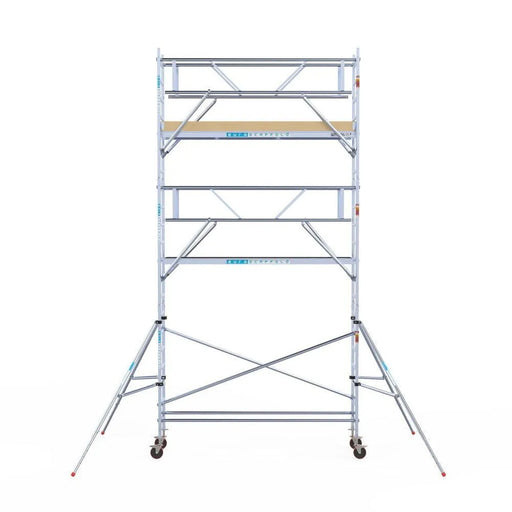 Rollgerüst Euroscaffold Basic Plus 75x305 7,2m Arbeitshöhe freistehend mit Carbonplattform - Gerüstexpress.de