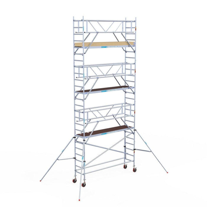 Rollgerüst Euroscaffold Basic Plus 75x305 8,2m Arbeitshöhe freistehend - Gerüstexpress.de