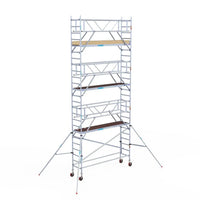 Rollgerüst Euroscaffold Basic Plus 75x305 8,2m Arbeitshöhe freistehend mit Carbonplattform