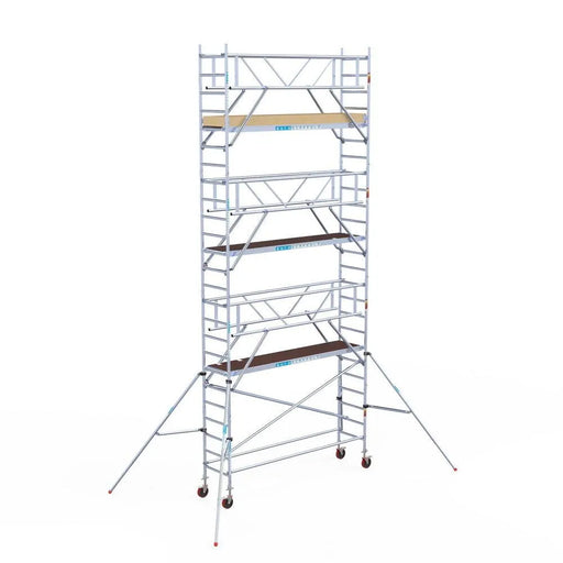 Rollgerüst Euroscaffold Basic Plus 75x305 8,2m Arbeitshöhe freistehend mit Carbonplattform - Gerüstexpress.de