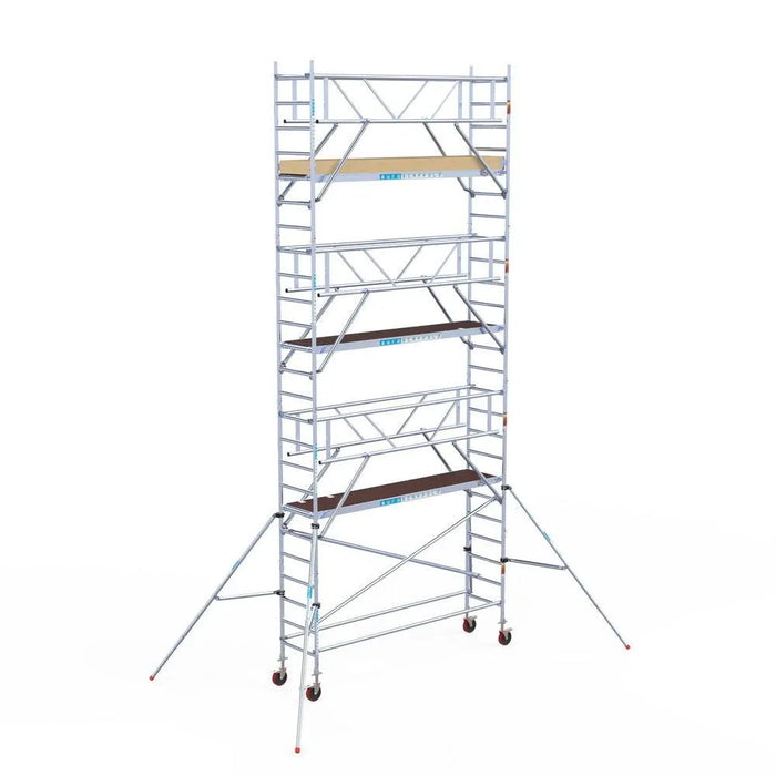 Rollgerüst Euroscaffold Basic Plus 75x305 8,2m Arbeitshöhe freistehend mit Carbonplattform - Gerüstexpress.de
