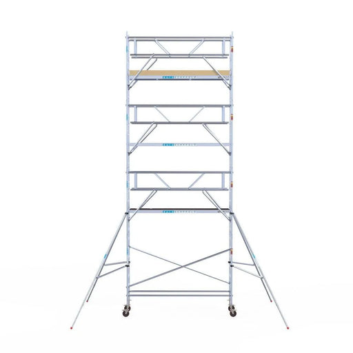 Rollgerüst Euroscaffold Basic Plus 75x305 9,2m Arbeitshöhe freistehend mit Carbonplattform - Gerüstexpress.de