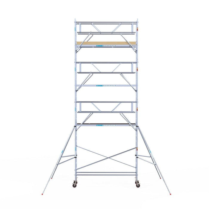 Rollgerüst Euroscaffold Basic Plus 75x305 9,2m Arbeitshöhe freistehend mit Carbonplattform - Gerüstexpress.de