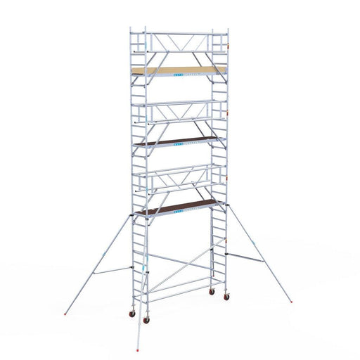 Rollgerüst Euroscaffold Basic Plus 75x305 9,2m Arbeitshöhe freistehend mit Carbonplattform - Gerüstexpress.de