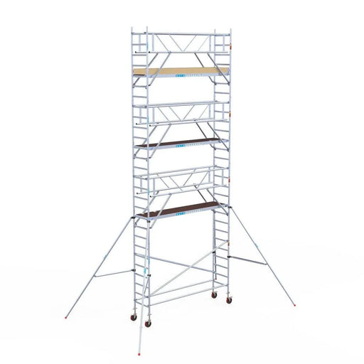 Rollgerüst Euroscaffold Basic Plus 75x305 9,2m Arbeitshöhe freistehend mit Carbonplattform - Gerüstexpress.de