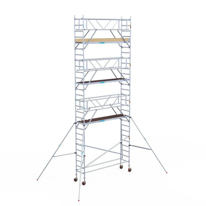 Rollgerüst Euroscaffold Basic Plus 75x305 9,2m Arbeitshöhe freistehend mit Carbonplattform - Gerüstexpress.de