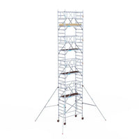 Rollgerüst Euroscaffold Basic Plus 90x190 10,2m Arbeitshöhe freistehend mit Carbonplattform