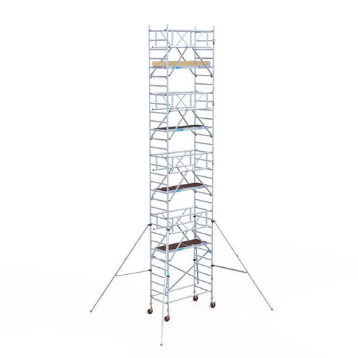 Rollgerüst Euroscaffold Basic Plus 90x190 10,2m Arbeitshöhe freistehend mit Carbonplattform - Gerüstexpress.de