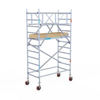 Rollgerüst Euroscaffold Basic Plus 90x190 4,2m Arbeitshöhe freistehend