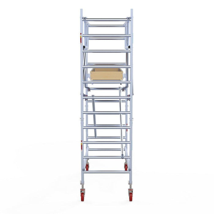 Rollgerüst Euroscaffold Basic Plus 90x190 4,2m Arbeitshöhe freistehend mit Carbonplattform - Gerüstexpress.de