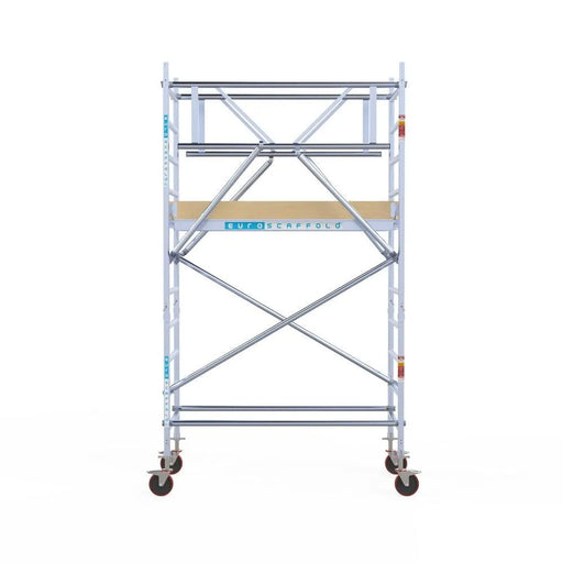 Rollgerüst Euroscaffold Basic Plus 90x190 4,2m Arbeitshöhe freistehend mit Carbonplattform - Gerüstexpress.de