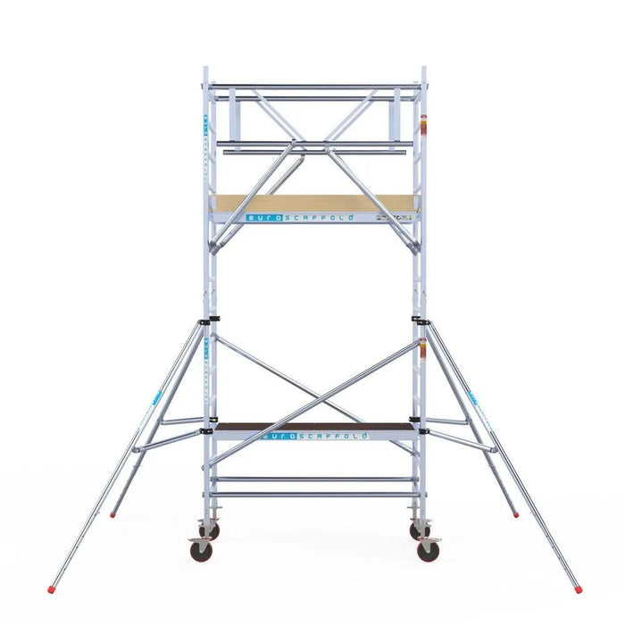 Rollgerüst Euroscaffold Basic Plus 90x190 5,2m Arbeitshöhe freistehend - Gerüstexpress.de