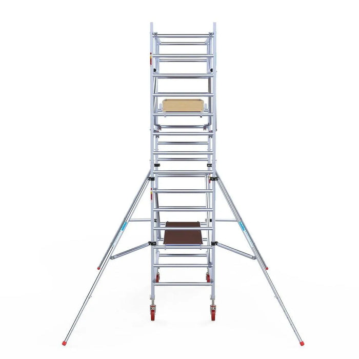 Rollgerüst Euroscaffold Basic Plus 90x190 5,2m Arbeitshöhe freistehend mit Carbonplattform - Gerüstexpress.de