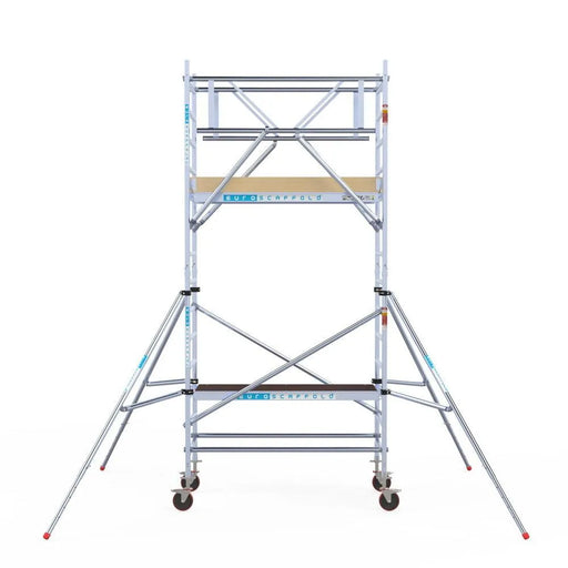 Rollgerüst Euroscaffold Basic Plus 90x190 5,2m Arbeitshöhe freistehend mit Carbonplattform - Gerüstexpress.de
