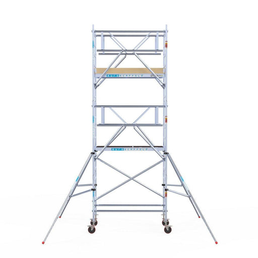 Rollgerüst Euroscaffold Basic Plus 90x190 6,2m Arbeitshöhe freistehend mit Carbonplattform - Gerüstexpress.de