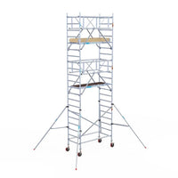 Rollgerüst Euroscaffold Basic Plus 90x190 7,2m Arbeitshöhe freistehend mit Carbonplattform