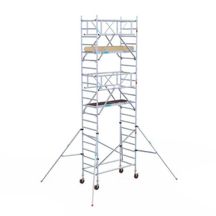 Rollgerüst Euroscaffold Basic Plus 90x190 7,2m Arbeitshöhe freistehend mit Carbonplattform - Gerüstexpress.de