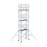 Rollgerüst Euroscaffold Basic Plus 90x190 8,2m Arbeitshöhe freistehend mit Carbonplattform