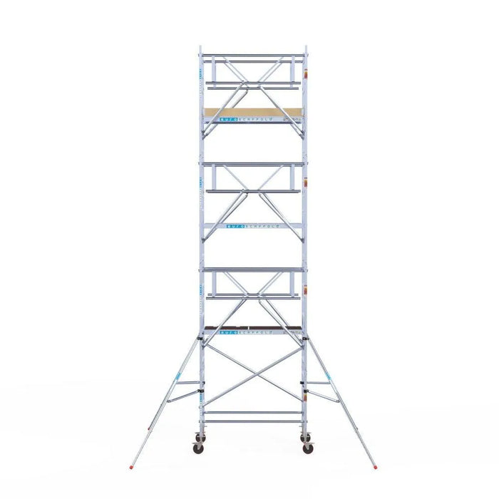 Rollgerüst Euroscaffold Basic Plus 90x190 8,2m Arbeitshöhe freistehend mit Carbonplattform - Gerüstexpress.de