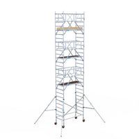 Rollgerüst Euroscaffold Basic Plus 90x190 9,2m Arbeitshöhe freistehend mit Carbonplattform