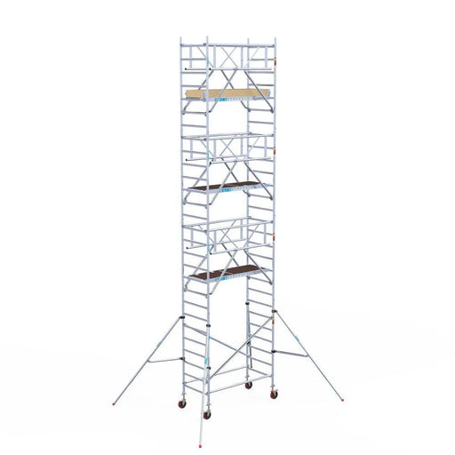 Rollgerüst Euroscaffold Basic Plus 90x190 9,2m Arbeitshöhe freistehend mit Carbonplattform - Gerüstexpress.de