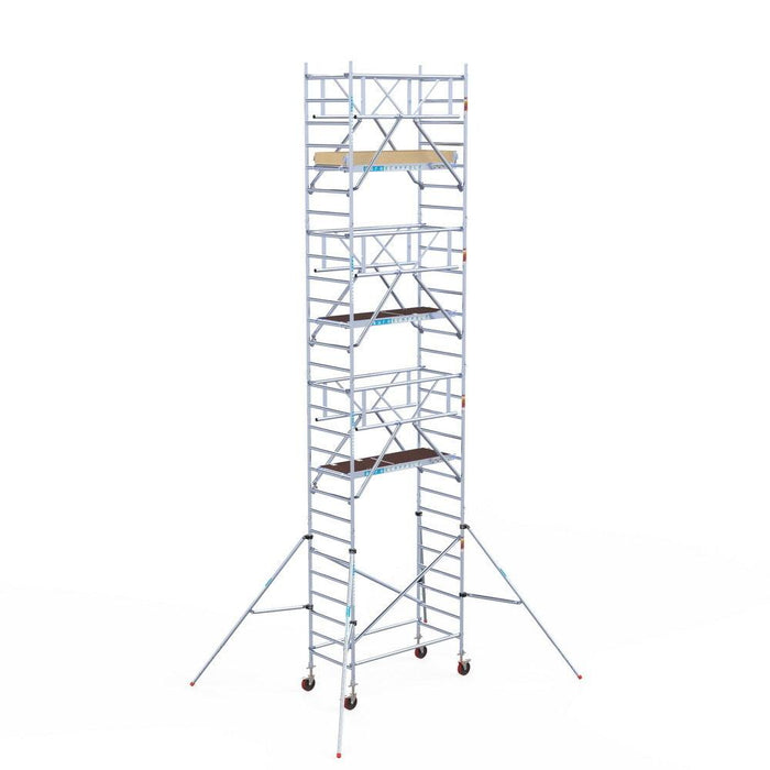 Rollgerüst Euroscaffold Basic Plus 90x190 9,2m Arbeitshöhe freistehend mit Carbonplattform - Gerüstexpress.de