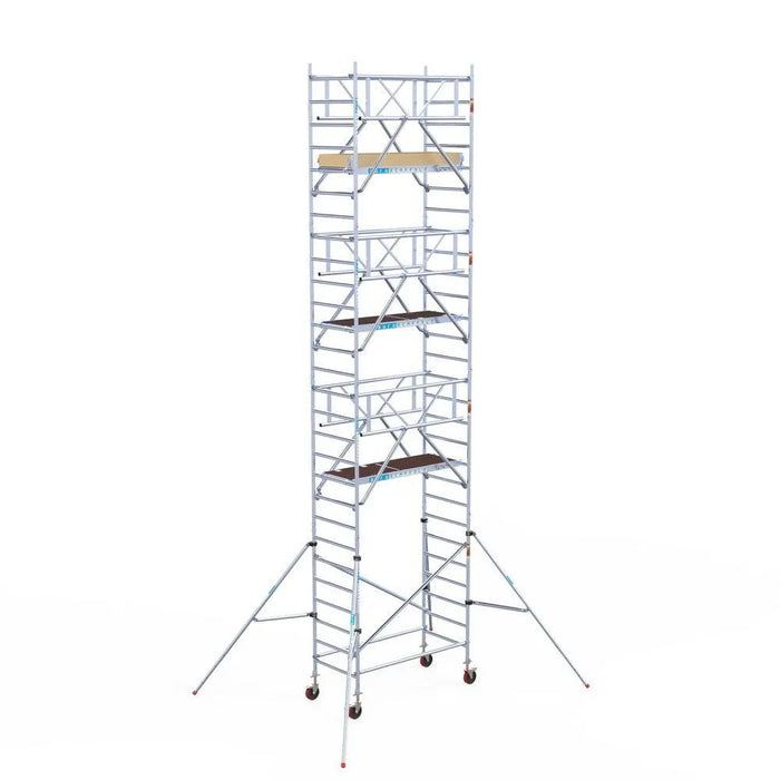 Rollgerüst Euroscaffold Basic Plus 90x190 9,2m Arbeitshöhe freistehend mit Carbonplattform - Gerüstexpress.de