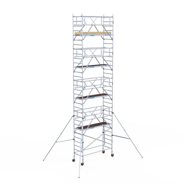 Rollgerüst Euroscaffold Basic Plus 90x250 10,2m Arbeitshöhe freistehend mit Carbonplattform - Gerüstexpress.de