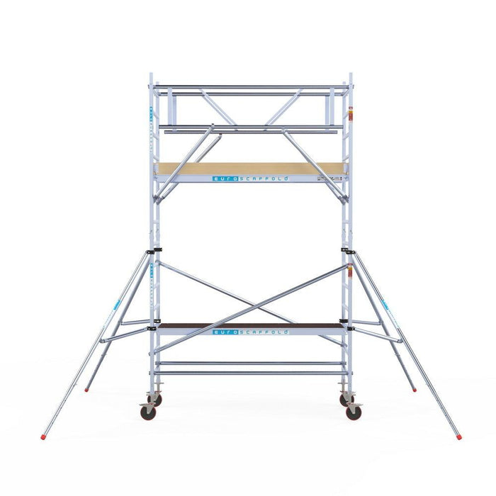 Rollgerüst Euroscaffold Basic Plus 90x250 5,2m Arbeitshöhe freistehend mit Carbonplattform - Gerüstexpress.de