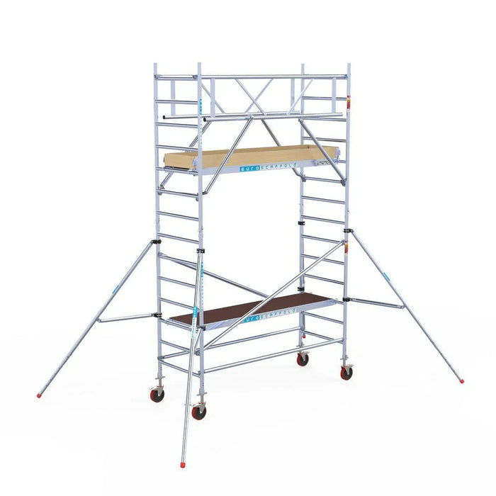 Rollgerüst Euroscaffold Basic Plus 90x250 5,2m Arbeitshöhe freistehend mit Carbonplattform - Gerüstexpress.de