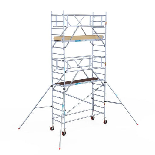 Rollgerüst Euroscaffold Basic Plus 90x250 6,2m Arbeitshöhe freistehend mit Carbonplattform - Gerüstexpress.de
