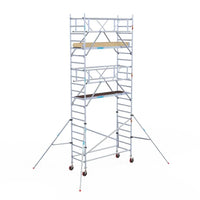 Rollgerüst Euroscaffold Basic Plus 90x250 7,2m Arbeitshöhe freistehend