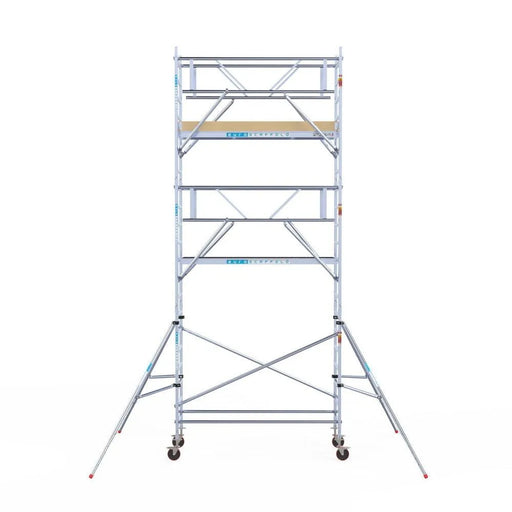 Rollgerüst Euroscaffold Basic Plus 90x250 7,2m Arbeitshöhe freistehend mit Carbonplattform - Gerüstexpress.de
