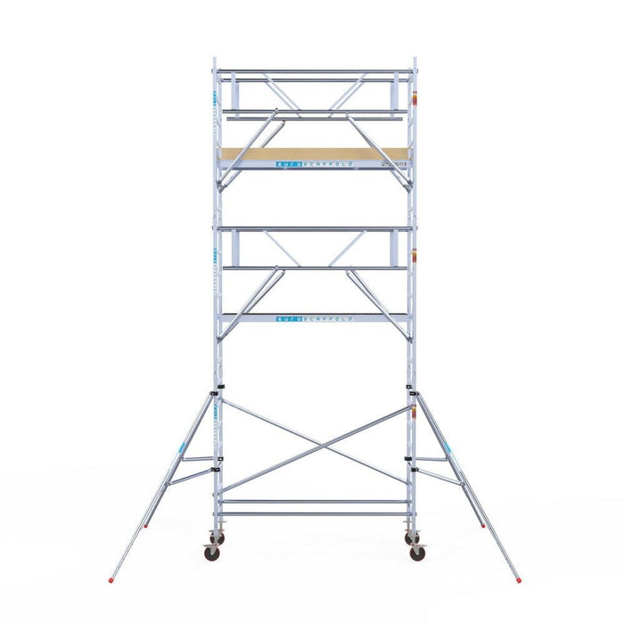 Rollgerüst Euroscaffold Basic Plus 90x250 7,2m Arbeitshöhe freistehend mit Carbonplattform - Gerüstexpress.de