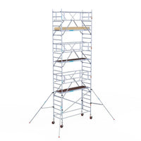 Rollgerüst Euroscaffold Basic Plus 90x250 8,2m Arbeitshöhe freistehend mit Carbonplattform