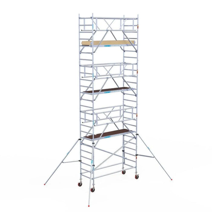 Rollgerüst Euroscaffold Basic Plus 90x250 8,2m Arbeitshöhe freistehend mit Carbonplattform - Gerüstexpress.de