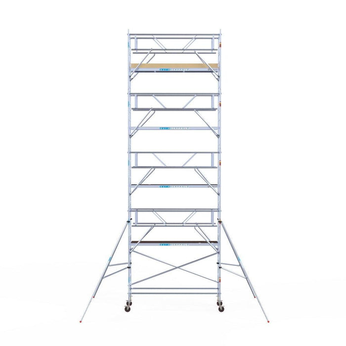 Rollgerüst Euroscaffold Basic Plus 90x305 10,2m Arbeitshöhe freistehend mit Carbonplattform - Gerüstexpress.de