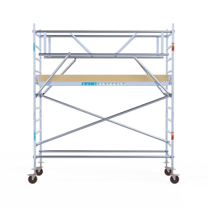 Rollgerüst Euroscaffold Basic Plus 90x305 4,2m Arbeitshöhe freistehend - Gerüstexpress.de
