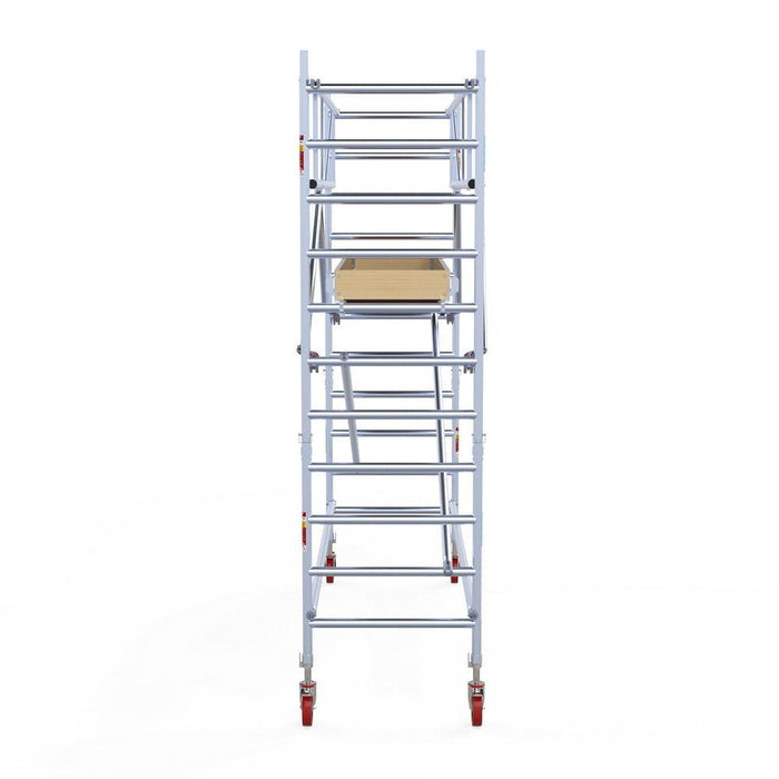 Rollgerüst Euroscaffold Basic Plus 90x305 4,2m Arbeitshöhe freistehend mit Carbonplattform - Gerüstexpress.de