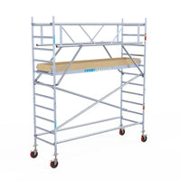 Rollgerüst Euroscaffold Basic Plus 90x305 4,2m Arbeitshöhe freistehend mit Carbonplattform