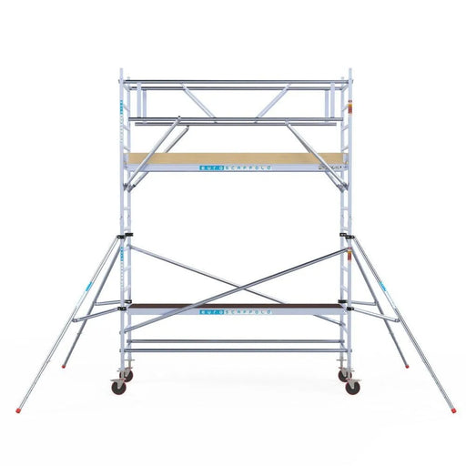 Rollgerüst Euroscaffold Basic Plus 90x305 5,2m Arbeitshöhe freistehend mit Carbonplattform - Gerüstexpress.de