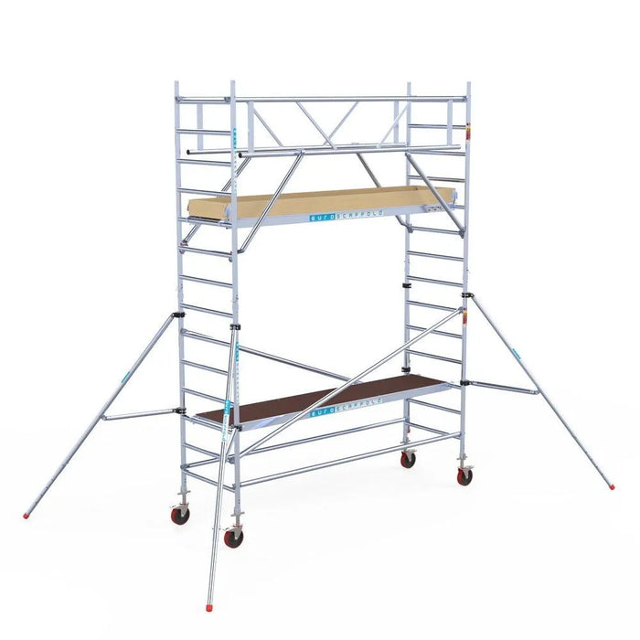 Rollgerüst Euroscaffold Basic Plus 90x305 5,2m Arbeitshöhe freistehend mit Carbonplattform - Gerüstexpress.de