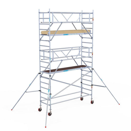 Rollgerüst Euroscaffold Basic Plus 90x305 6,2m Arbeitshöhe freistehend - Gerüstexpress.de