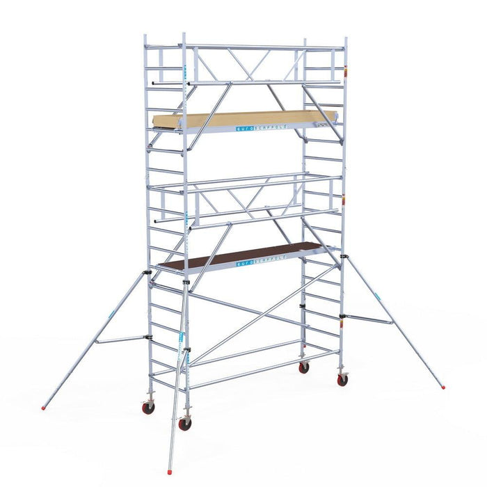 Rollgerüst Euroscaffold Basic Plus 90x305 6,2m Arbeitshöhe freistehend - Gerüstexpress.de